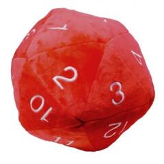 Ultra Pro Jumbo D20 Plush Die Red with White Numbers